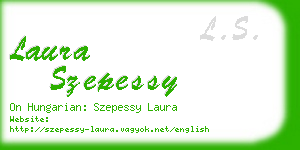 laura szepessy business card